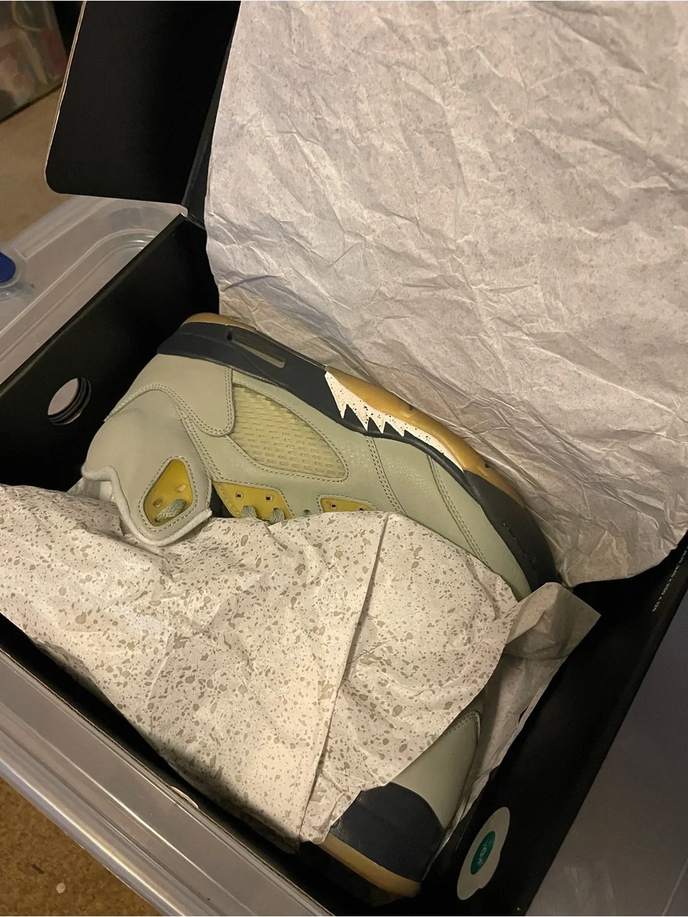 Air Jordan 5 Style Jade Horizon Basketball Sneakers